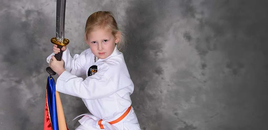 Young ATA Tigers student, ages 4 to 7, training in Surrey BC
